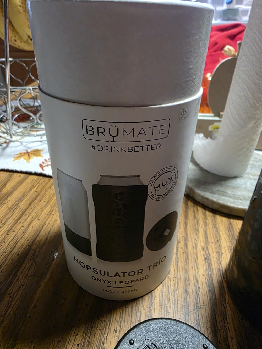 BrüMate Hopsulator Trio Can Cooler - Onyx Leopard Black